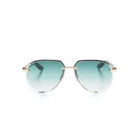 cartier eyewear lunettes de soleil à monture pilote - bleu
