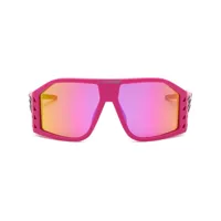 plein sport lunettes de soleil the wave gen x.02 à monture oversize - rose