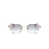 cartier eyewear lunettes de soleil à monture géométrique - rouge