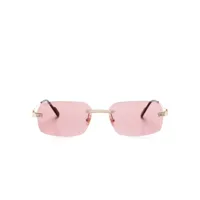 cartier eyewear lunettes de soleil à monture rectangulaire - rose