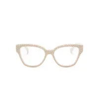 gucci eyewear lunettes de vue à monture papillon - blanc