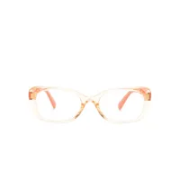 miu miu eyewear lunettes de vue transparentes à logo - orange