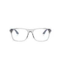 montblanc lunettes de vue rectangulaires à plaque logo - noir