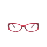versace eyewear lunettes de vue rondes à plaque medusa - rouge