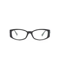 versace eyewear lunettes de vue à motif medusa - noir