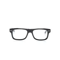 montblanc lunettes de vue rectangulaires à plaque logo - noir