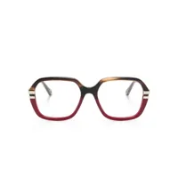 chloé eyewear lunettes de vue oversize à effet dégradé - marron