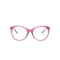 gucci eyewear lunettes de vue rondes à plaque logo - violet