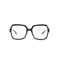 gucci eyewear lunettes de vue oversize à logo gg - noir