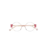 kaleos lunettes de vue tatou 002 à monture ronde - rose