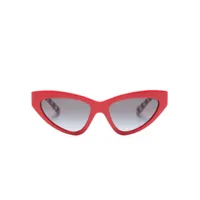dolce & gabbana eyewear lunettes de soleil crossed à monture papillon - rouge