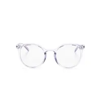 dolce & gabbana eyewear lunettes de vue rondes à plaque logo - violet