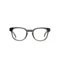 dunhill lunettes de vue à monture carrée transparente - gris