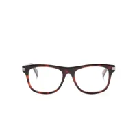 zegna lunettes de vue à monture rectangulaire - marron