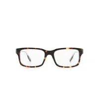 zegna lunettes de vue à effet écailles de tortue - marron