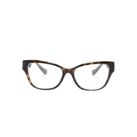 versace eyewear lunettes de vue à monture papillon - marron