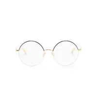 linda farrow lunettes de vue à logo gravé - or