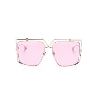 valentino eyewear lunettes de soleil oversize v-light - rose
