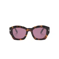 tom ford eyewear lunettes de soleil guilliana à monture papillon - marron