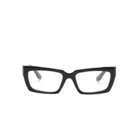 miu miu eyewear lunettes de vue à monture rectangulaire imprimée - noir