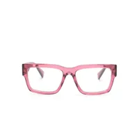 miu miu eyewear lunettes de vue à monture rectangulaire - rose