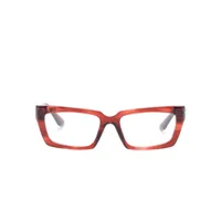 miu miu eyewear lunettes de vue à effet écailles de tortue - rouge