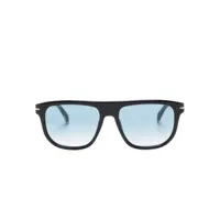 eyewear by david beckham lunettes de soleil rectangulaires à logo - noir