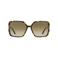 tom ford eyewear lunettes de soleil joanna à monture papillon - marron