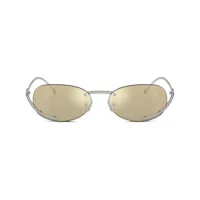 diesel lunettes de soleil 0dl1004 à monture ovale - jaune
