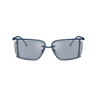 diesel lunettes de soleil rectangulaires 0dl1002 - bleu