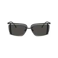 diesel lunettes de soleil rectangulaires 0dl1002 - noir