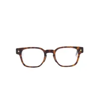 snob lunettes de vue falco à monture carrée - marron