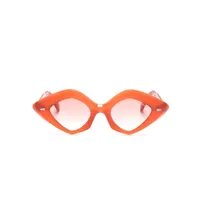 cutler & gross lunettes de soleil à monture géométrique - orange