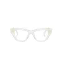 valentino eyewear lunettes de vue essential iii à monture papillon - blanc