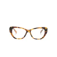 versace kids lunettes de vue à monture papillon - marron