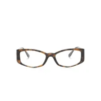 versace eyewear lunettes de vue à effet écailles de tortue - marron