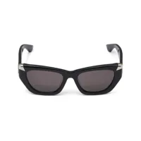 alexander mcqueen eyewear lunettes de soleil punk à monture géométrique - noir