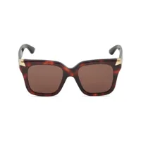 alexander mcqueen eyewear lunettes de soleil punk à monture carrée - marron