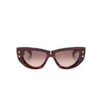 balmain eyewear lunettes de soleil b-muse à monture géométrique - rouge