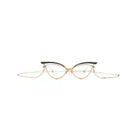 valentino eyewear lunettes de vue v-glassliner à monture papillon - or