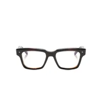 valentino eyewear lunettes de vue à monture rectangulaire - marron