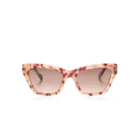 kate spade lunettes de soleil fay/g/s à monture papillon - rose