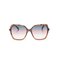 missoni eyewear lunettes de soleil à monture papillon - marron