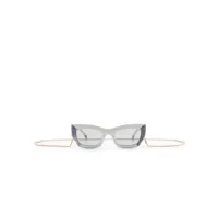 missoni eyewear lunettes de soleil à monture rectangulaire - blanc