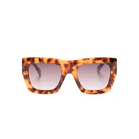 missoni eyewear lunettes de soleil à monture oversize - marron