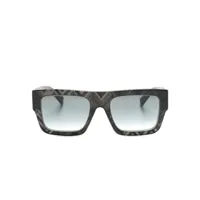 missoni eyewear lunettes de soleil carrées à imprimé zigzag - noir