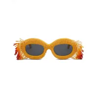 marni x retrosuperfuture lunettes de soleil ovales ik kil cenote - jaune