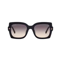bally lunettes de soleil carrées à logo imprimé - noir