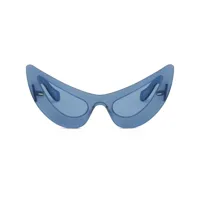 marni lunettes de soleil à monture papillon - bleu