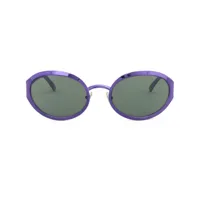 marni lunettes de soleil to-sua à monture ovale - violet
